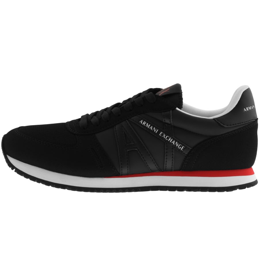 Alternative Image for ProductArmani Exchange Logo Trainers Black1